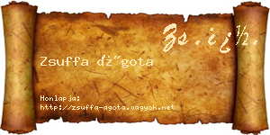 Zsuffa Ágota névjegykártya
